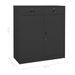 Armoire de bureau et jardinière Anthracite 90x40x125 cm Acier 2 - Photo n°11