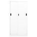 Armoire de bureau et porte coulissante Blanc 90x40x180 cm Acier - Photo n°4