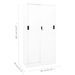 Armoire de bureau et porte coulissante Blanc 90x40x180 cm Acier - Photo n°9