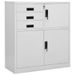 Armoire de bureau Gris clair 90x40x102 cm Acier - Photo n°1