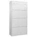 Armoire de bureau Gris clair 90x40x180 cm Acier 4 - Photo n°4