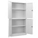 Armoire de bureau Gris clair 90x40x180 cm Acier 4 - Photo n°5