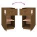 Armoire de bureau Marron miel 40x50x75 cm Bois massif de pin - Photo n°9