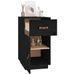 Armoire de bureau Noir 40x50x75 cm Bois massif de pin - Photo n°5