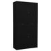 Armoire de bureau Noir 90x40x180 cm Acier 4 - Photo n°1