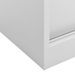 Armoire de bureau porte coulissante Gris clair 90x40x90cm Acier - Photo n°6