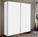 Armoire de chambre 2 portes coulissantes blanche Balto 136 cm - Photo n°2