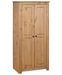 Armoire de chambre 2 portes en bois de pin massif Autika 80 cm – Élégance rustique et polyvalence - Photo n°1