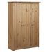 Armoire de chambre 3 portes en bois de pin massif Autika 118 cm – Élégance rustique et polyvalence - Photo n°8