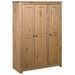 Armoire de chambre 3 portes en bois de pin massif Autika 118 cm – Élégance rustique et polyvalence - Photo n°1