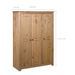 Armoire de chambre 3 portes en bois de pin massif Autika 118 cm – Élégance rustique et polyvalence - Photo n°7