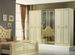 Armoire de chambre 6 portes 2 avec miroirs laqué beige et doré Savana 181 cm - Photo n°2