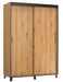 Armoire de chambre à 2 ou 3 portes coulissantes bois clair artisan Barko - 4 tailles - Photo n°3