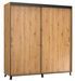 Armoire de chambre à 2 ou 3 portes coulissantes bois clair artisan Barko - 4 tailles - Photo n°2