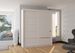 Armoire de chambre à coucher 2 portes coulissantes blanc et alu Pimka 180 cm - Photo n°2