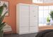 Armoire de chambre à coucher blanche 2 portes coulissantes bois blanc et alu Kubik 150 cm - Photo n°2