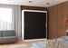 Armoire de chambre à coucher blanche 2 portes coulissantes noir Kelly 180 cm - Photo n°2