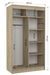 Armoire de chambre à portes coulissantes bois blanc mat et gris laqué Korza - 3 tailles - Photo n°6