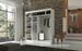 Armoire de chambre à portes coulissantes bois blanc mat et gris laqué Korza - 3 tailles - Photo n°12