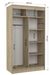 Armoire de chambre à portes coulissantes bois blanc mat et noir laqué Korza - 3 tailles - Photo n°4
