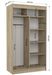 Armoire de chambre à portes coulissantes bois clair mat et blanc laqué Karola - 3 tailles - Photo n°7