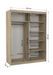 Armoire de chambre bois clair 2 portes coulissantes avec miroir Renka 150 cm - Photo n°5