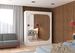 Armoire de chambre design blanche 2 portes coulissantes avec miroir Ibizo 180 cm - Photo n°3