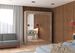 Armoire de chambre design bois truffe 2 portes coulissantes avec miroir Ibizo 180 cm - Photo n°2