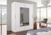 Armoire de chambre moderne blanche 2 portes coulissantes avec miroir Rozika 180 cm - Photo n°3