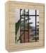Armoire de chambre moderne bois clair 2 portes coulissantes avec miroir Rozika 180 cm - Photo n°1