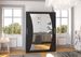 Armoire de chambre noir 2 portes coulissantes avec miroir Modela 150 cm - Photo n°2