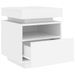 Armoire de chevet avec lumières LED blanc 40x39x48,5 cm - Photo n°6