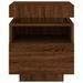 Armoire de chevet avec lumières LED chêne marron 40x39x48,5 cm - Photo n°7