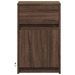 Armoire de chevet et lumières LED chêne marron bois ingénierie - Photo n°6