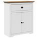 Armoire de couloir BODO blanc et marron 80x35x90 cm - Photo n°2