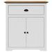 Armoire de couloir BODO blanc et marron 80x35x90 cm - Photo n°4