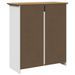 Armoire de couloir BODO blanc et marron 80x35x90 cm - Photo n°7