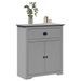 Armoire de couloir BODO gris 80x35x90 cm - Photo n°1