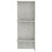 Armoire de couloir Gris béton 97,5x37x99 cm Bois d'ingénierie - Photo n°8