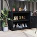 Armoire de cuisine d'extérieur noir 106x55x92cm bois pin massif - Photo n°1