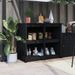 Armoire de cuisine d'extérieur noir 106x55x92cm bois pin massif - Photo n°1