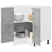 Armoire de cuisine gris béton 75,5x75,5x81,5 cm bois ingénierie - Photo n°1