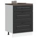 Armoire de cuisine Kalmar noir bois d'ingénierie - Photo n°1