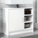 Armoire de lavabo blanc 63x29x55 cm bois d'ingénierie - Photo n°1