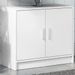 Armoire de lavabo blanc 63x29x55 cm bois d'ingénierie - Photo n°1