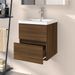 Armoire de lavabo Chêne marron 41x38,5x45 cm Bois d'ingénierie - Photo n°3