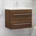 Armoire de lavabo Chêne marron 60x38,5x48 cm Bois d'ingénierie - Photo n°2