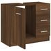 Armoire de lavabo Chêne marron 63x30x54 cm Bois d'ingénierie - Photo n°5