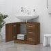 Armoire de lavabo Chêne marron 63x30x54 cm Bois d'ingénierie - Photo n°6