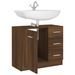 Armoire de lavabo Chêne marron 63x30x54 cm Bois d'ingénierie - Photo n°7